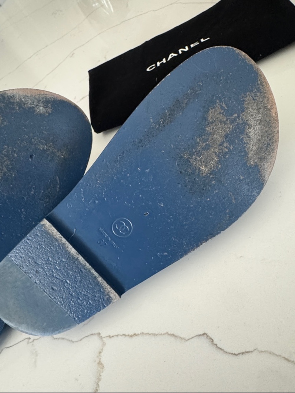 CHANEL Denim Dad Slides (Mule) - Blue SZ 37 from 25P Collection (Full Set) - Picture 11 of 12